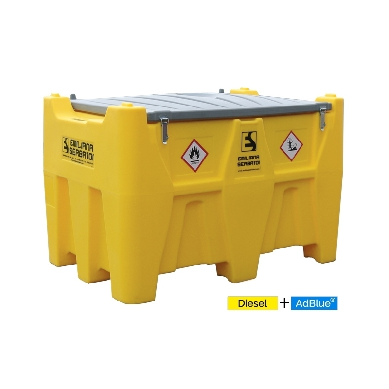 CONTENITORE DISTRIBUTORE GASOLIO + ADBLUE 400+50