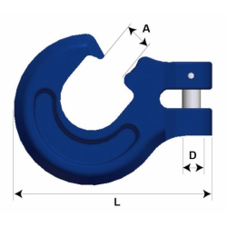 Gancio con perno G100 Ø 12 mm lunghezza 135 mm