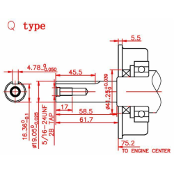 Motore a 4 tempi OHV 196cc. 6,5hp