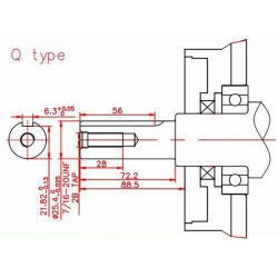 Motore a 4 tempi OHV 270cc. 9,0hp