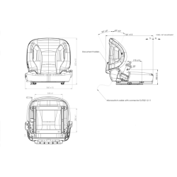 SEDILE IN ECOPELLE NERO PER CARRELLI ELEVATORI