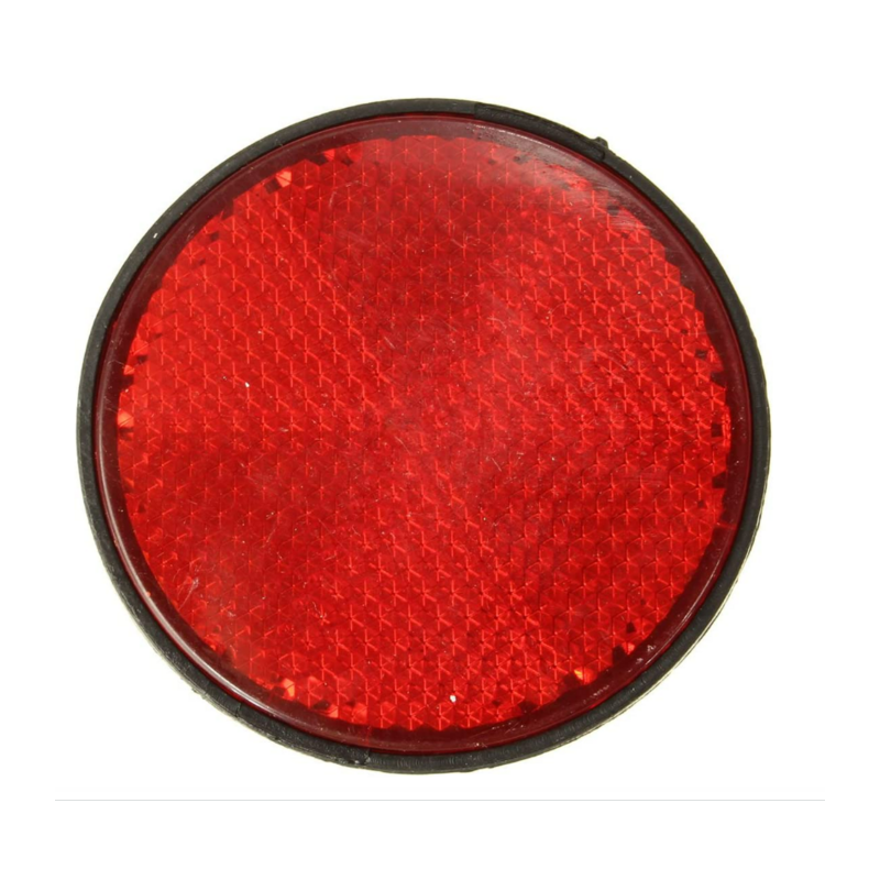 Catarifrangente rosso Ø 80 mm con vite M5