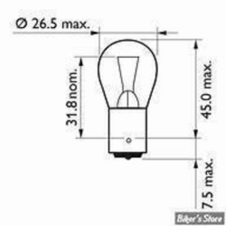 Lampadina alogena P21 12V 21W BA15s