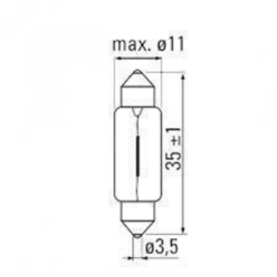 Lampadina alogena C5W 24V 5W SV8.5-8 11x39