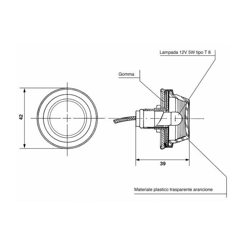 FANALE FRECCIA LATERALE