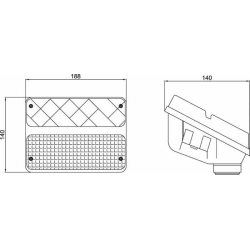 FANALE ANTERIORE 2 LUCI 188X140MM