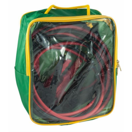 Cavo d’avviamento batteria in rame con pinze 400 A, sezione 35 mm², lunghezza 3500 mm, in valigetta