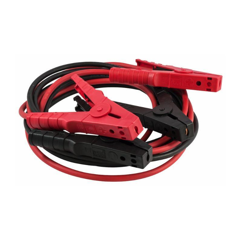 Cavo d’avviamento batteria in rame con pinze 400 A, sezione 35 mm², lunghezza 3500 mm, in valigetta