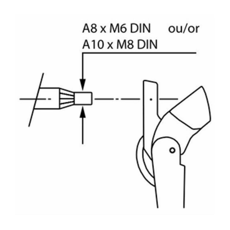 BRACCIO TERGICRISTALLO SINGOLO REGOLABILE