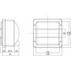 PROIETTORE SIMMETRICO 140X140MM