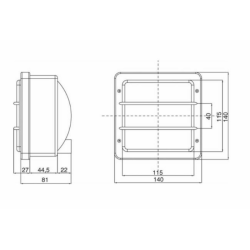 PROIETTORE SIMMETRICO 140X140MM