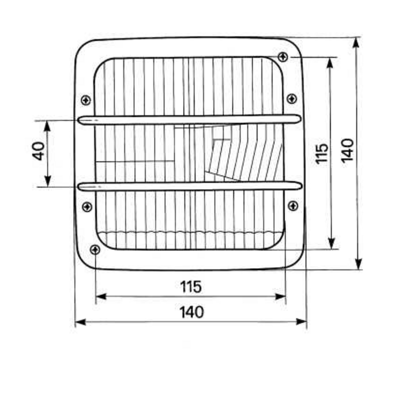 PROIETTORE SIMMETRICO 140X140MM