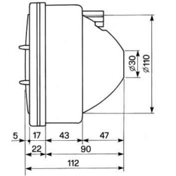 PROIETTORE SIMMETRICO 140X140MM