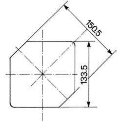 PROIETTORE SIMMETRICO 140X140MM