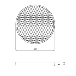 Catarifrangente bianco Ø 60 mm adesivo
