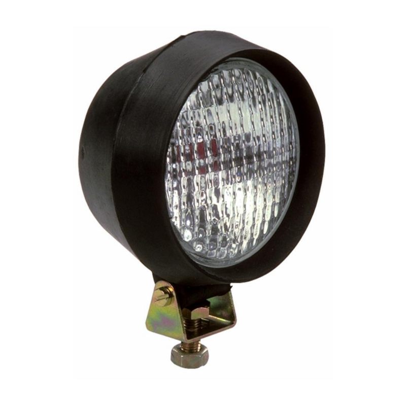 Faro da lavoro rotondo alogeno Ø 124 mm in gomma anti-urto