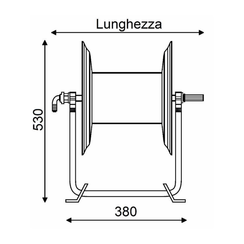 AVVOLGITUBO CON BASE 100 M