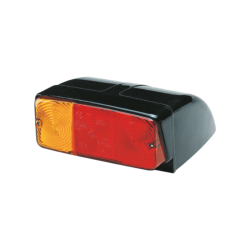 Fanale posteriore alogeno sx con base inclinata 160x136x85 mm