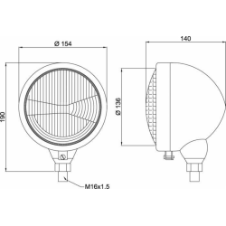 PROIETTORE Ø 154MM BLU