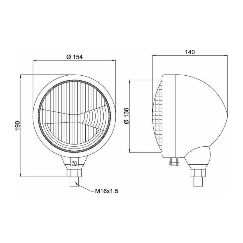 PROIETTORE Ø 154MM BLU