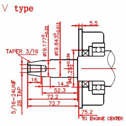 Motore a 4 tempi OHV 196cc. 6,5hp