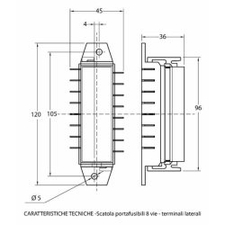 SCATOLA PORTAFUSIBILI 8 VIE