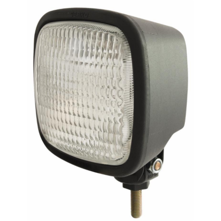 Faro lavoro alogeno quadrato 124x124 mm, orientabile 360°