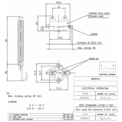 Interruttore luci di arresto a molla