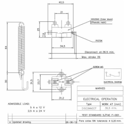 Interruttore luci di arresto a molla
