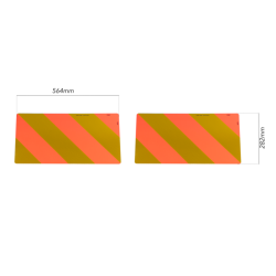 Kit 2 pannelli in alluminio per segnalazione attrezzature agricole 564×282 mm per l’Italia