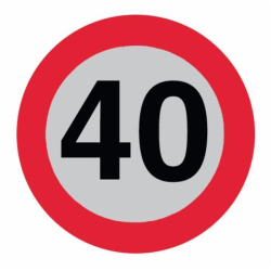 Limite di velocità adesivo 40 km/h