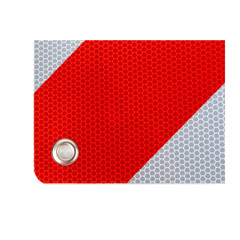 Pannello bianco e rosso 500×500 mm in alluminio per carichi sporgenti, per l’Italia