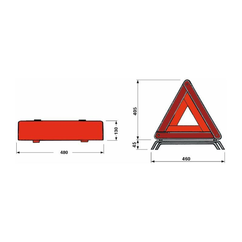 Triangolo veicolo fermo con astuccio – omologazione europea