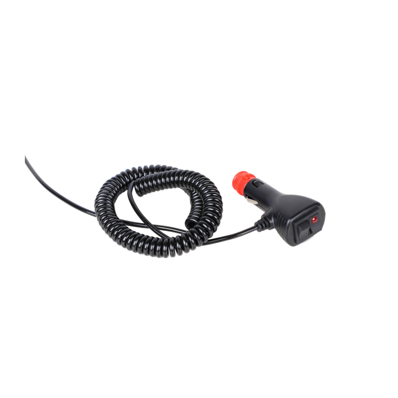 Cavo spiralato con spina ON/OFF e pulsante per selezionare il flash