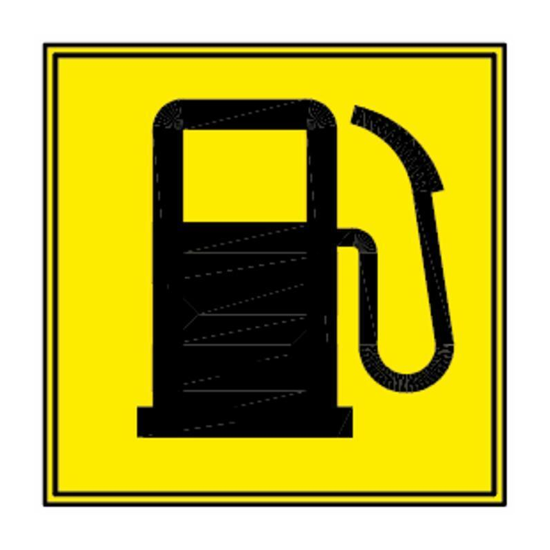 SPIA RISERVA CARBURANTE GIALLA E QUADRATA