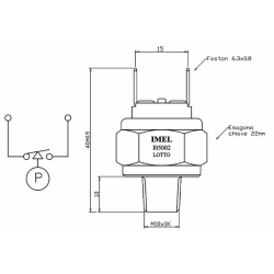 Interruttore luci di arresto idraulico M10x1