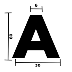 LETTERA "A" ADESIVA PER TARGHE