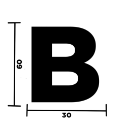 LETTERA "B" ADESIVA PER TARGHE