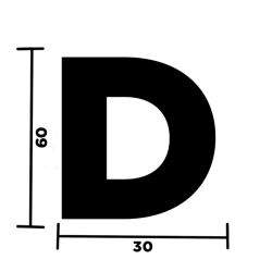 LETTERA "D" ADESIVA PER TARGHE