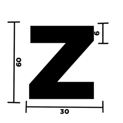 LETTERA "Z" ADESIVA PER TARGHE