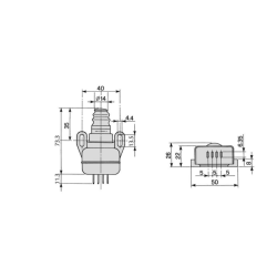 Interruttore luci di arresto a scatto rapido
