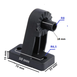 Supporto per piantone girofaro in nylon