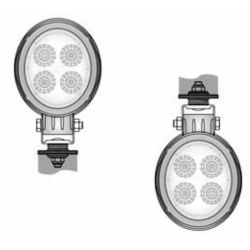 Faro lavoro a LED ovale,  12-24V, 18W, 1500LM, 4 LED, ampio raggio