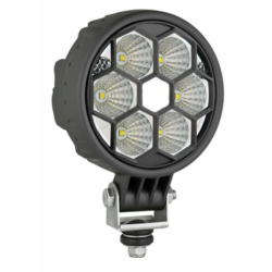 Faro lavoro a LED rotondo  Ø 117mm, 12-24V, 24W, 1500LM, 6 LED, ampio raggio, CISPR 25 Classe 5