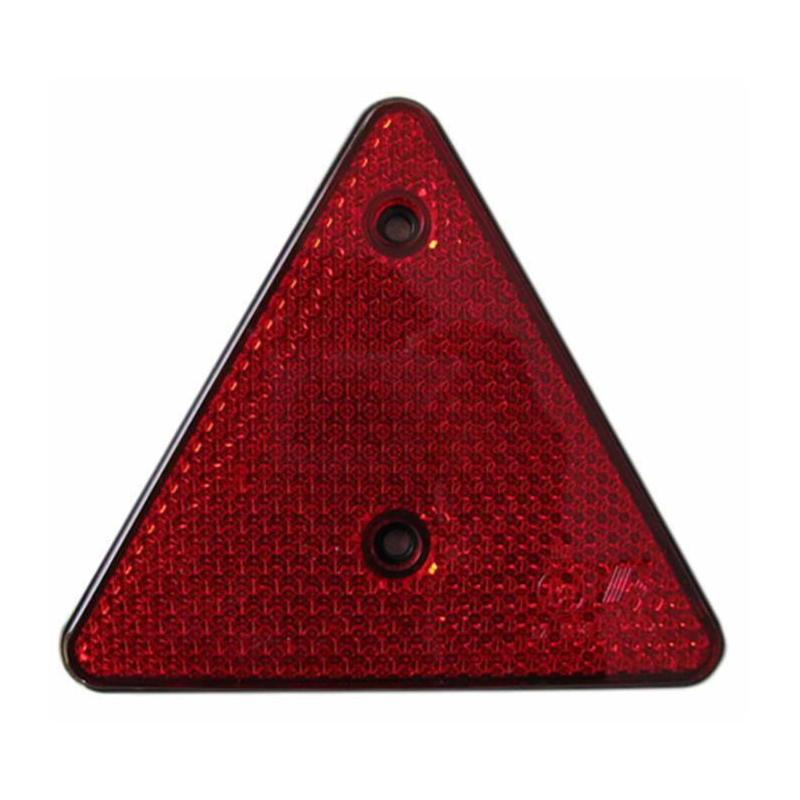 Catarifrangente triangolare rosso con fori