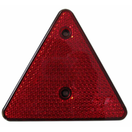 Catarifrangente triangolare rosso con fori