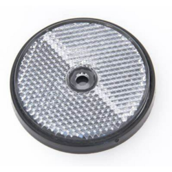 Catarifrangente bianco Ø 60 mm con foro