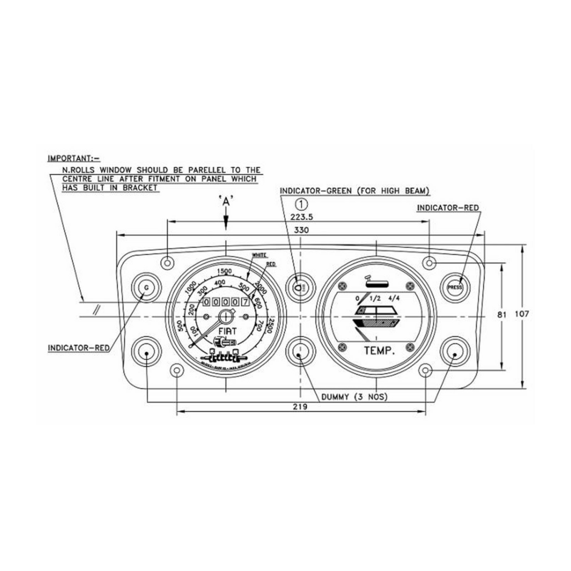 QUADRO STRUMENTI ADATTABILE A 4334915