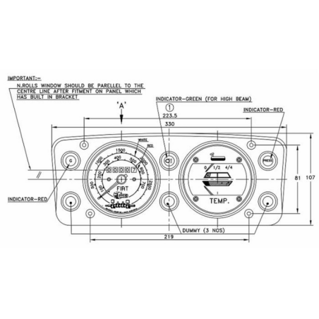 QUADRO STRUMENTI ADATTABILE A 4334915