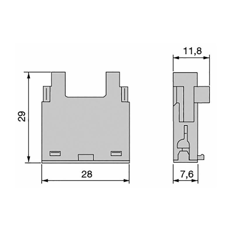 CORPO PER PORTAFUSIBILE COMPONIBILE PER FUSIBILI BILAMA